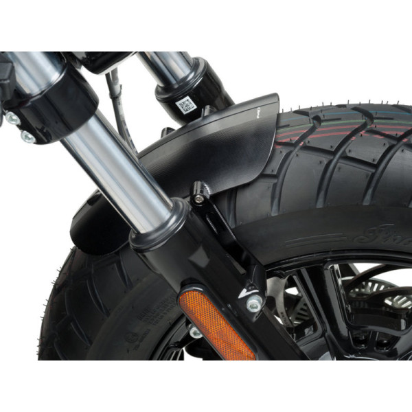 Puig Aluminum Milled Front Mudguard Black